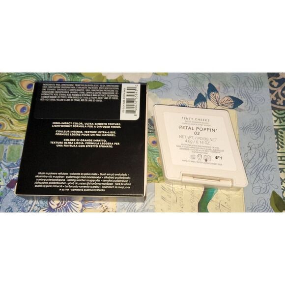 NIB~Fenty Beauty Fenty Cheeks Suede Powder Blush in Petal Poppin' - Picture 2 of 3